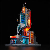 Cyberpunk-Neontechnikturm