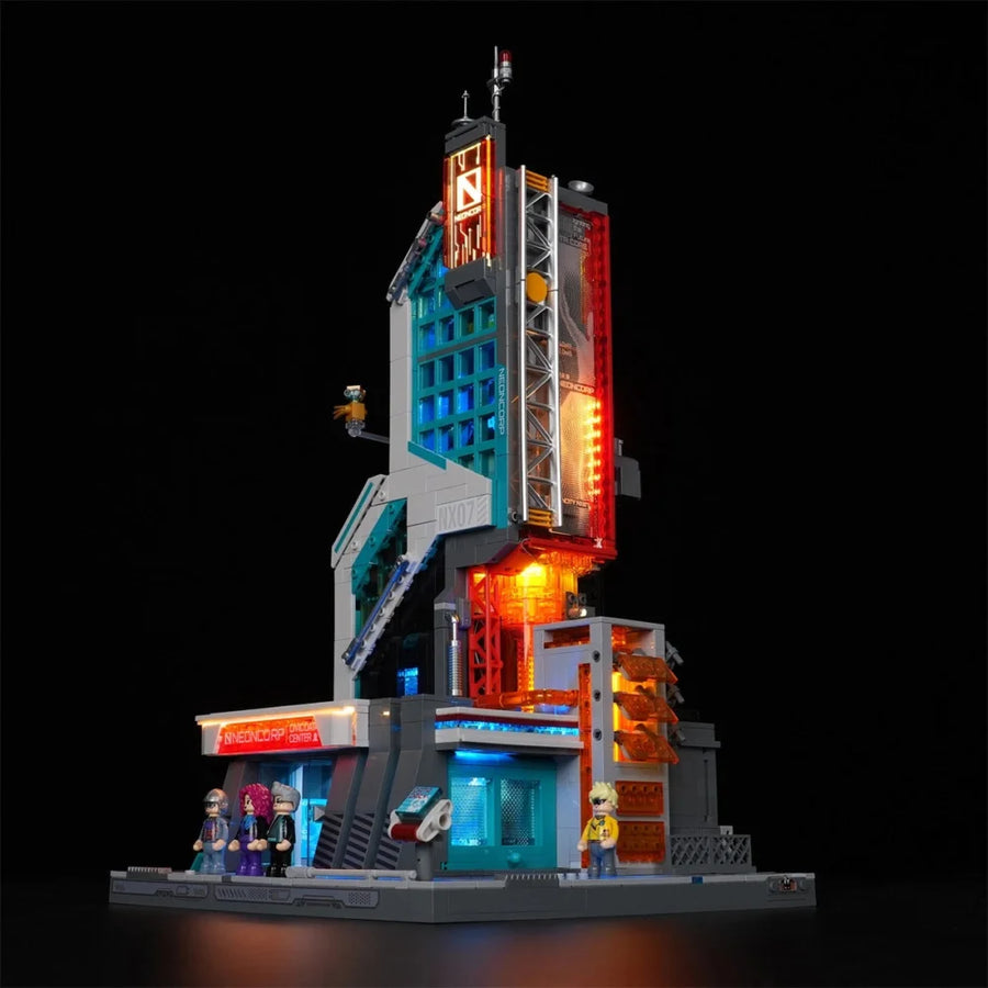 Cyberpunk-Neontechnikturm