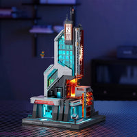 Cyberpunk-Neontechnikturm