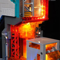 Cyberpunk-Neontechnikturm