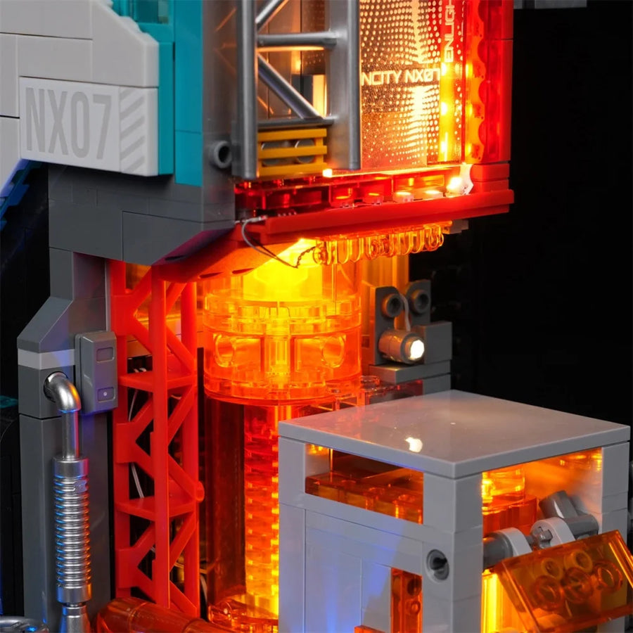 Cyberpunk-Neontechnikturm