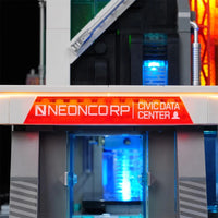 Cyberpunk-Neontechnikturm