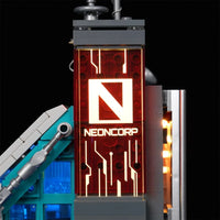 Cyberpunk-Neontechnikturm