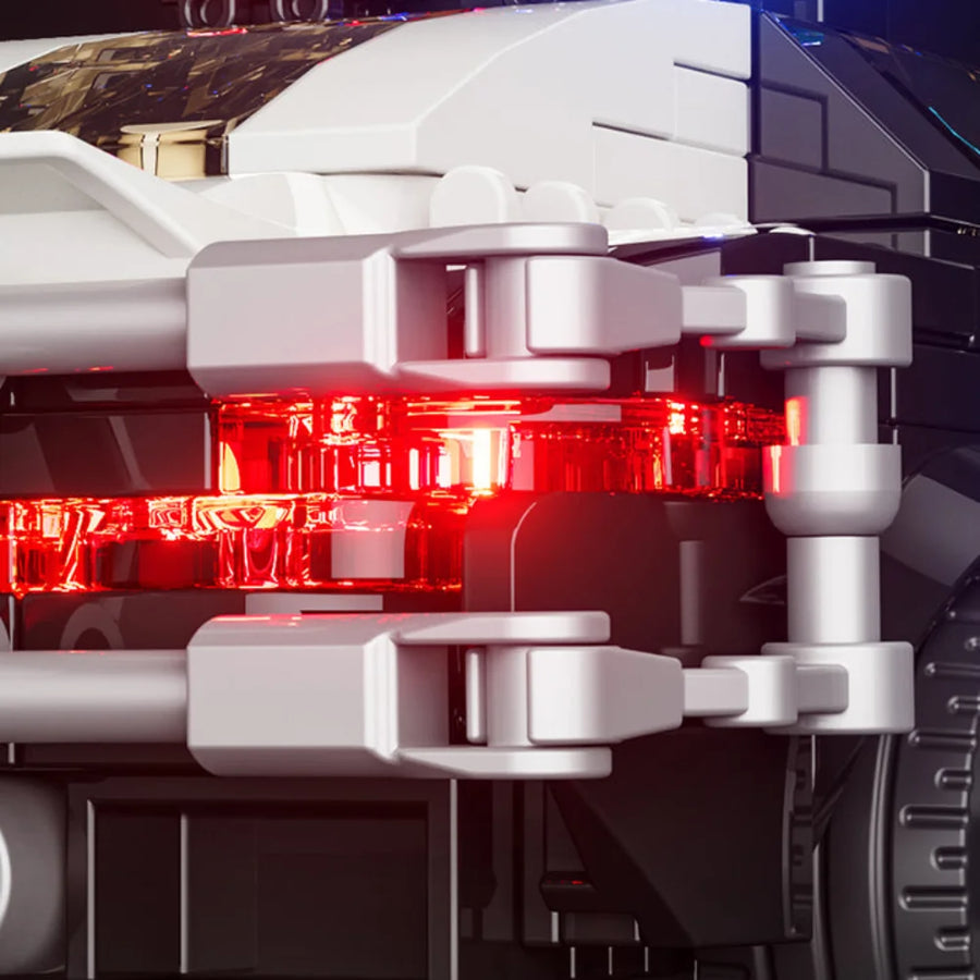 Cyberpunk-Streifenwagen