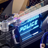 Cyberpunk-Streifenwagen