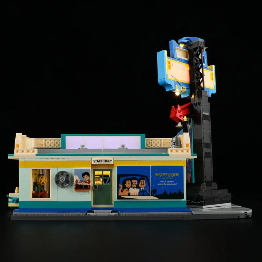Autokino im Nachtlicht