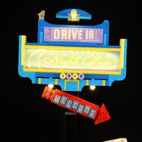 Autokino im Nachtlicht