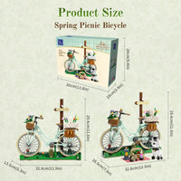Retro-Frühlings-Picknickfahrrad