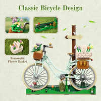 Retro-Frühlings-Picknickfahrrad
