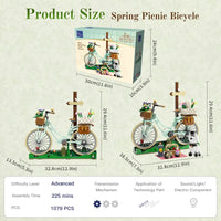Retro-Frühlings-Picknickfahrrad