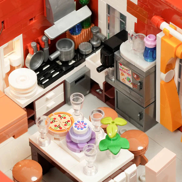 Rotes Backstein-Reihenhaus