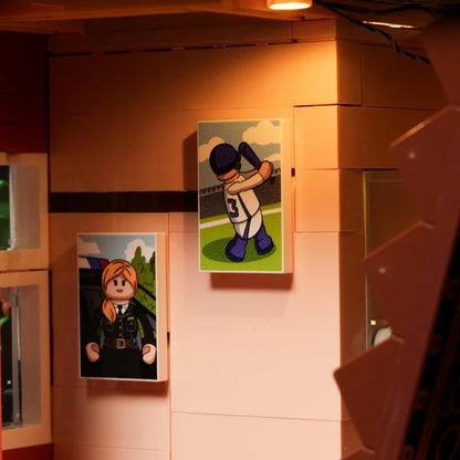 Rotes Backstein-Reihenhaus