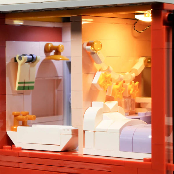 Rotes Backstein-Reihenhaus