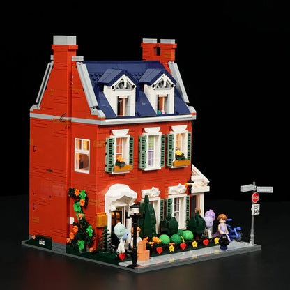 Rotes Backstein-Reihenhaus