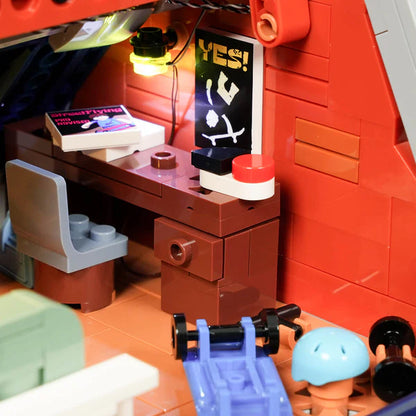 Rotes Backstein-Reihenhaus